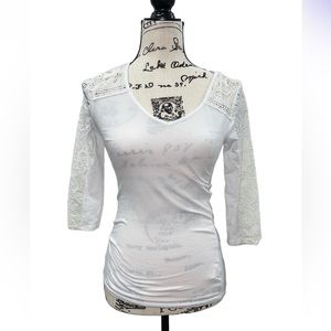 Ambiance Apparel Top Lace Sleeves